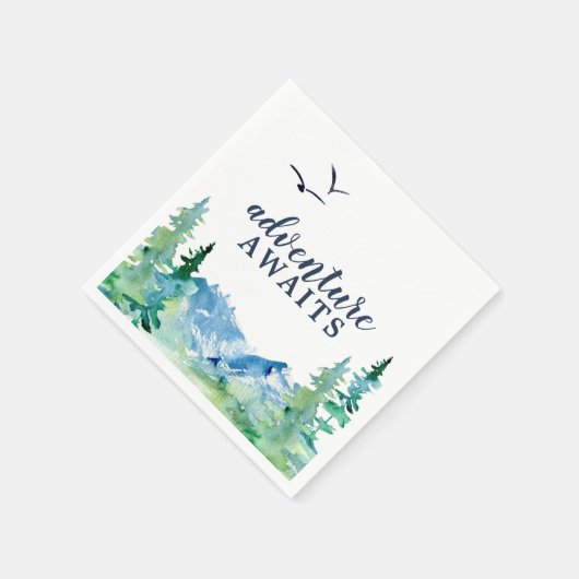Rocky Mountain Adventure erwartet Baby Shower Serviette (Ecke)