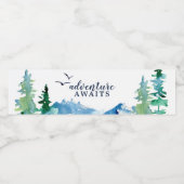 Rocky Mountain Adventure erwartet Wasserflaschenetikett (Einzelnes Label)