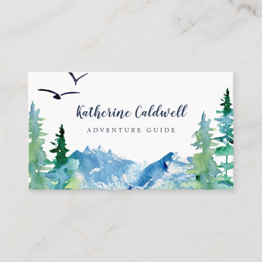 Rocky Mountain Adventure Guide Business Card Visitenkarte (Vorderseite)