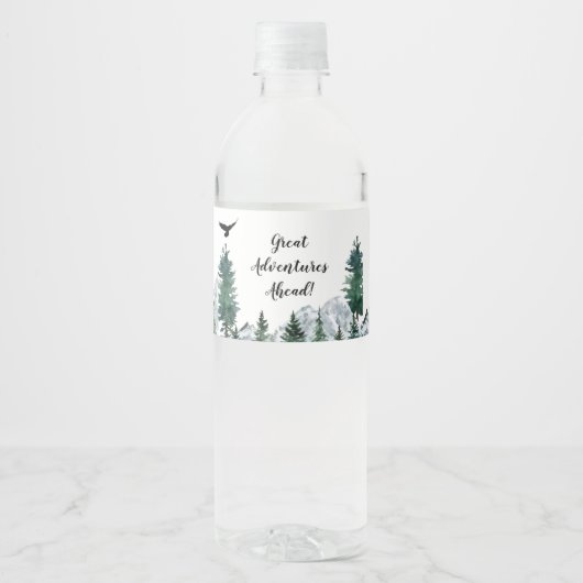Rocky Mountain Adventure Water Label Wasserflaschenetikett (Vorderseite)