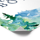 Rocky Mountain Baby Dusche Es ist ein Boy Sign Poster (Ecke)