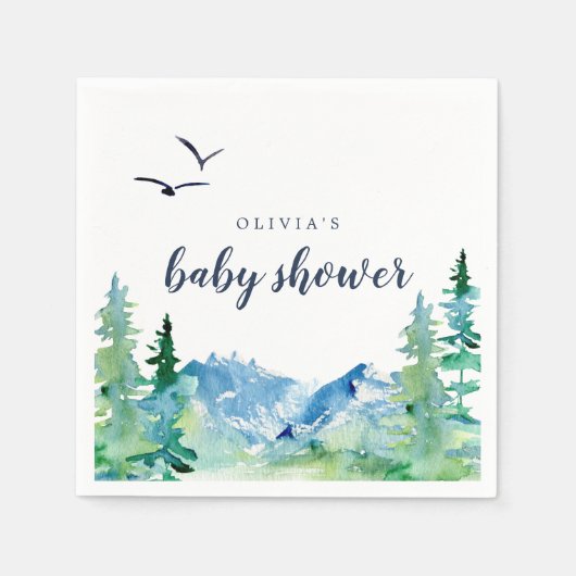 Rocky Mountain Baby Dusche Serviette (Vorderseite)