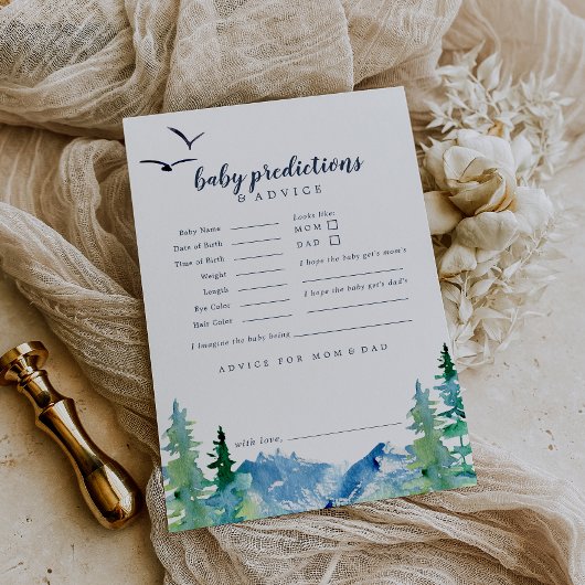 Rocky Mountain Baby Predictions & Advice Card Hinweiskarte