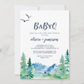 Rocky Mountain Baby Q Babydusche Einladung (Vorderseite)