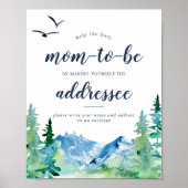 Rocky Mountain Baby Shower Address Envelope Zeiche Poster (Vorne)