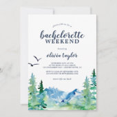 Rocky Mountain Bachelorette Wochenende mit Details Einladung (Vorderseite)