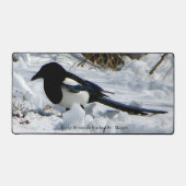 Rocky Mountain Black Billed Magpie Schreibtischunterlage (Vorderseite)