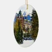 Rocky Mountain Castle - Banff Kanada Keramik Ornament (Rechts)