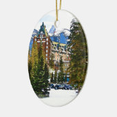 Rocky Mountain Castle - Banff Kanada Keramik Ornament (Links)