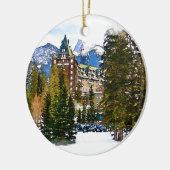 Rocky Mountain Castle - Banff Kanada Keramik Ornament (Links)