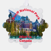 Rocky Mountain Castle - Banff Kanada Ornament Karte (Vorderseite)