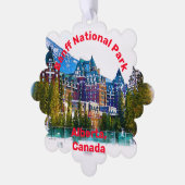 Rocky Mountain Castle - Banff Kanada Ornament Karte (Linke Ecke)