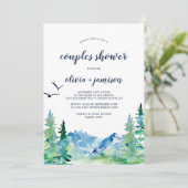 Rocky Mountain Couples Dusche Einladung (Stehend Vorderseite)