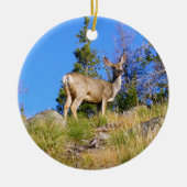 Rocky Mountain Deer Keramik Ornament (Vorne)
