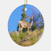 Rocky Mountain Deer Keramik Ornament (Links)