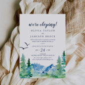 Rocky Mountain Destination Elopement Empfang Einladung