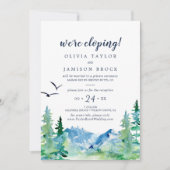Rocky Mountain Destination Elopement Empfang Einladung (Vorderseite)