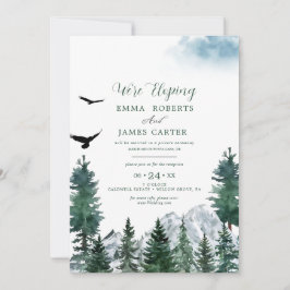 Rocky Mountain Destination Elopement Empfang Einladung