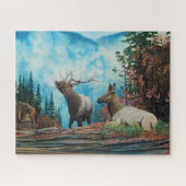 Rocky Mountain Elk, Bull Elk bugling Puzzle (Horizontal)
