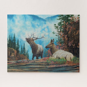 Rocky Mountain Elk, Bull Elk bugling Puzzle