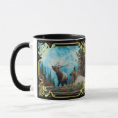 Rocky Mountain Elk, Bulle Elch bugling/extravagant Tasse (Links)