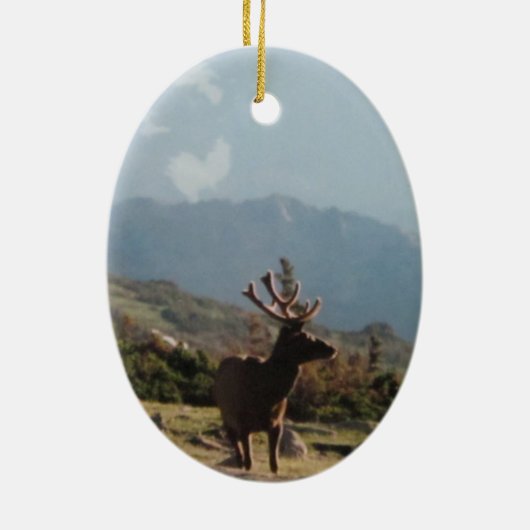 Rocky Mountain Elk Keramik Ornament (Hinten)