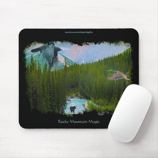 Rocky Mountain Forest & Wildlife Mousepad (Mit Mouse)