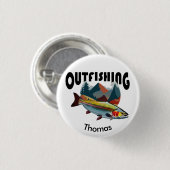 Rocky Mountain Foreut Fischen "Outfish" Button (Vorne & Hinten)