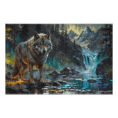 Rocky Mountain Grauer Wolf Art Poster (Vorderseite)