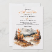 Rocky Mountain Herbst Hochzeit Einladung (Vorderseite)