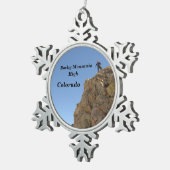 Rocky Mountain High, Colorado Schneeflocken Zinn-Ornament (Rechts)