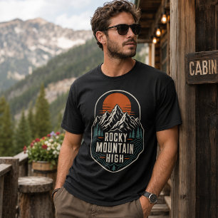 Rocky Mountain High Sunset Pines Outdoor-Wanderung T-Shirt