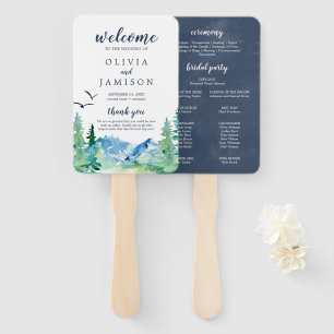 Rocky Mountain Hochzeit in Urlaubsort Program Fan Fächer