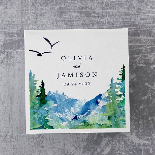 Rocky Mountain Hochzeit in Urlaubsort Serviette