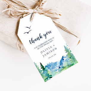 Rocky Mountain Hochzeit in Urlaubsort Vielen Dank Geschenkanhänger