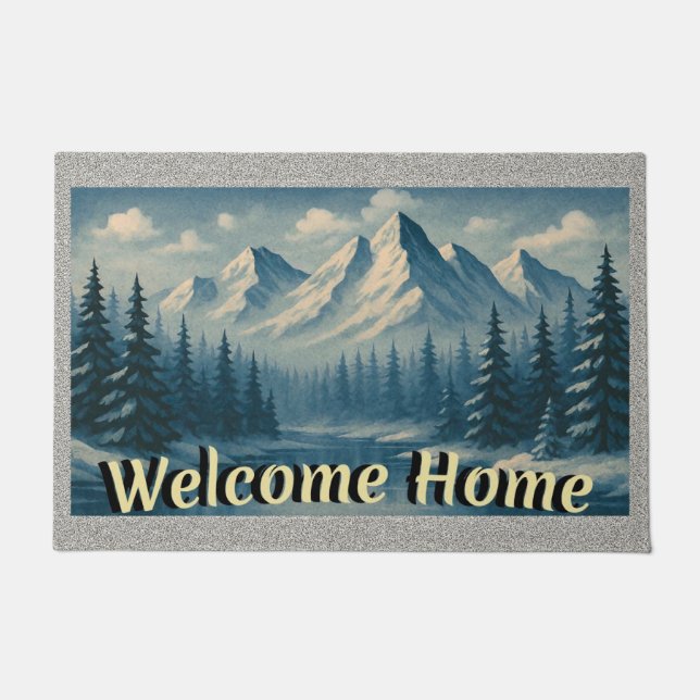 “ROCKY MOUNTAIN HOME" Indoor/Outdoor Doormat Fußmatte (Vorderseite)
