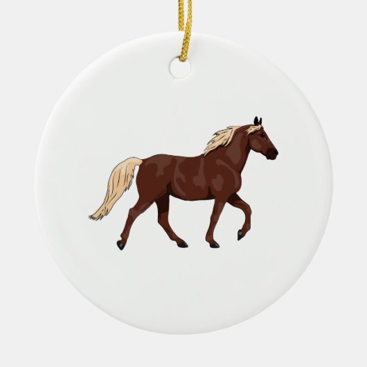 Rocky Mountain Horse Chocolate Keramik Ornament (Vorne)