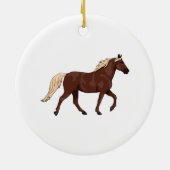 Rocky Mountain Horse Chocolate Keramik Ornament (Hinten)