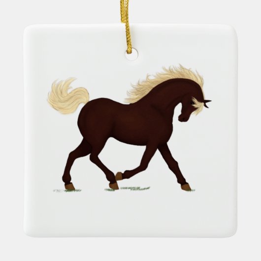 Rocky Mountain Horse Personalisiert Equine Weihnac Keramikornament (Vorderseite)