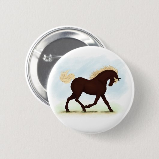 Rocky Mountain Horse Reittier Button (Vorne & Hinten)