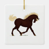 Rocky Mountain Horse Reittier Charm Zuhause oder S Keramikornament (Rückseite)