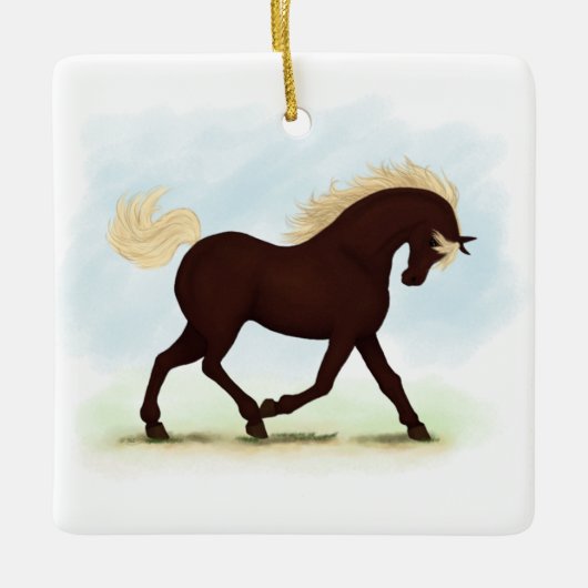 Rocky Mountain Horse Reittier Keramikornament (Vorderseite)