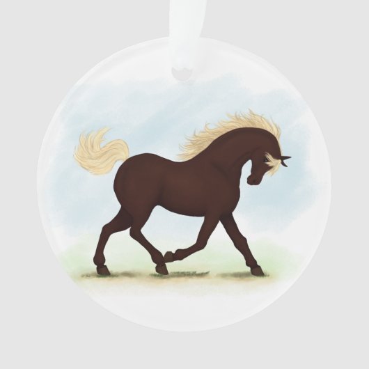 Rocky Mountain Horse Reittier Ornament (Vorderseite)