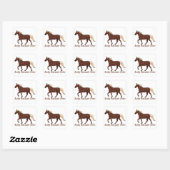 Rocky Mountain Horse Silhouette Kastanien Quadratischer Aufkleber