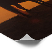 Rocky Mountain Horse Stehend im Sonnenuntergang Poster (Ecke)