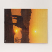 Rocky Mountain Horse Stehend im Sonnenuntergang Puzzle (Horizontal)