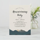 Rocky Mountain Housewarming Party Einladung (Stehend Vorderseite)