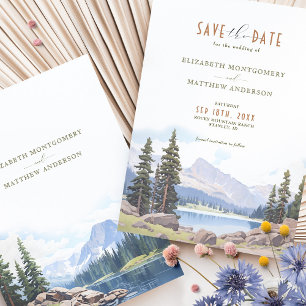 Rocky Mountain Idyll Rett-the-Date-Einladung Einladung