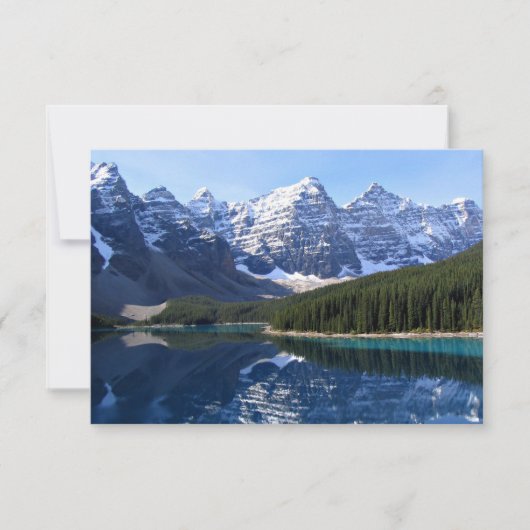 Rocky Mountain Lake Country Wedding RSVP Cards (Vorderseite)