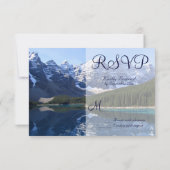 Rocky Mountain Lake Country Wedding RSVP Cards (Rückseite)